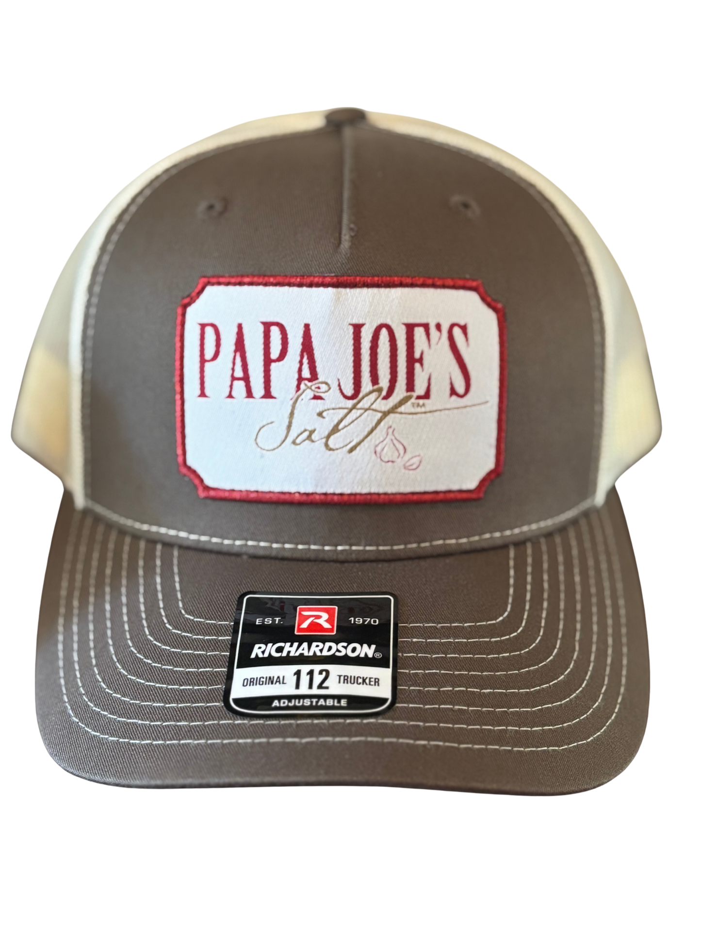 Richardson 112, 5 Panel Trucker Snapback Hat, Chocolate Birch